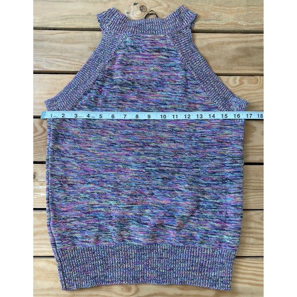 NWT CODE X MODE Rainbow Stripe Knit Tank Top L - Picture 9 of 9